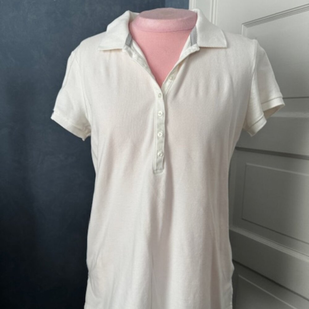 Croft and Barrow Women's Polo Shirt Size L Color: White